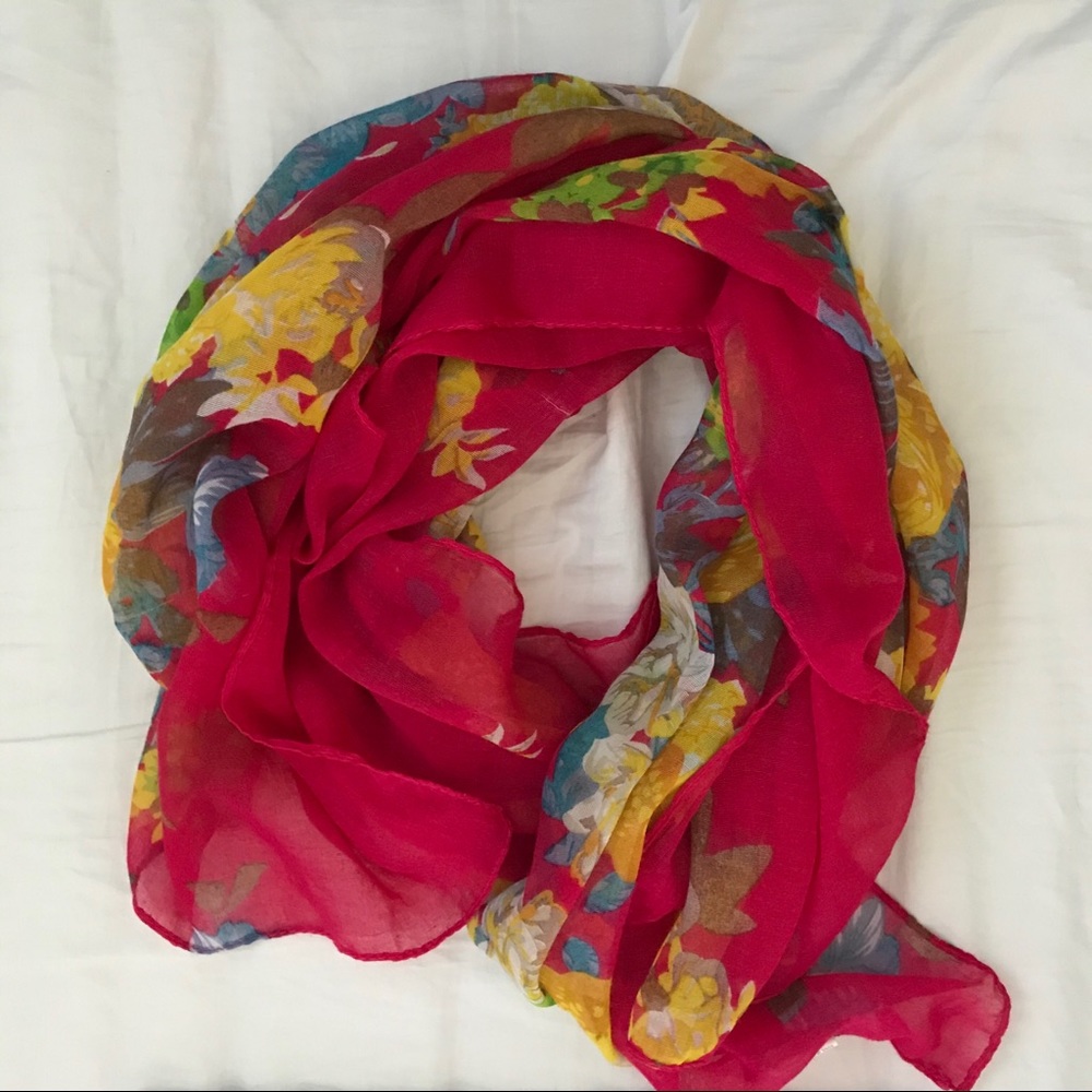 Nordstrom LuLu Colorful Floral Scarf